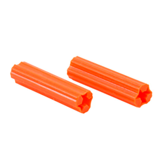 TACOS PLASTICOS 3/8X2 #10 COLOR NARANJA (PACK 100 UNID)