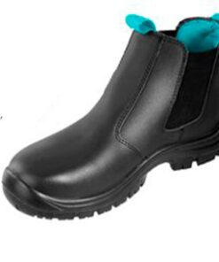 BOTAS DE SEGURIDAD CON CUERO GOMA DE AJUSTE SB: PUNTA DE ACERO