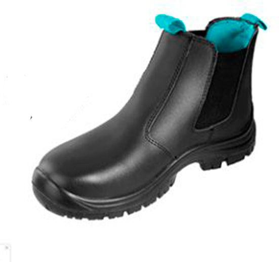 BOTAS DE SEGURIDAD CON CUERO GOMA DE AJUSTE SB: PUNTA DE ACERO