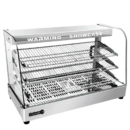 VITRINA CALIENTE DE LUJO VIDRIO CURVO