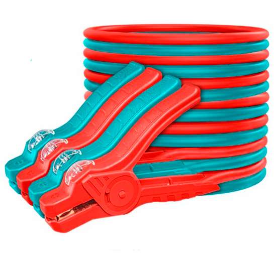 CABLE EMERGENCIA PARA BATERÍAS CON LAMPARA LED. CORRIENTE 600 AMP. 3 MTS