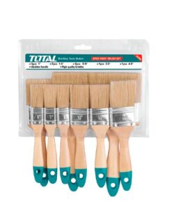 JUEGO DE 9 BROCHAS. MANGO MADERA 3PCS 1", 2PCS 1.5", 2PCS 2" , 1PCS 3", 1PCS 4". ALTA CALIDAD