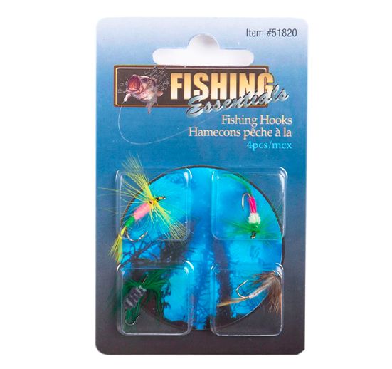 PESCA 4PCS ANZUELOS DE MOSCA