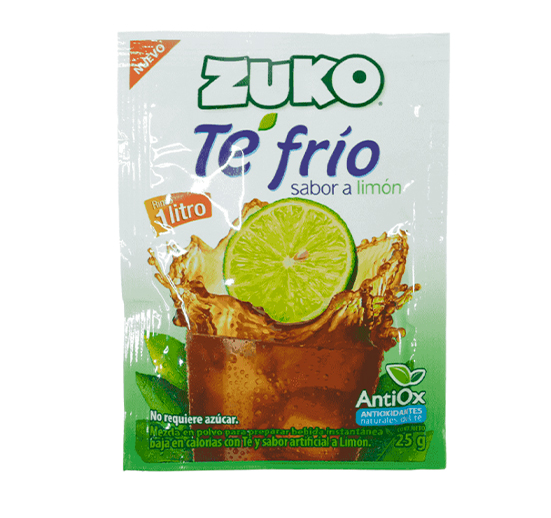 BEBIDA INSTANTÁNEA EN POLVO TE FRIO ZUKO 25 GR LIMON