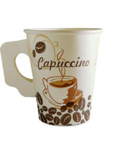 VASOS DE CARTÓN CON ASA 6 OZ.(50vasos)