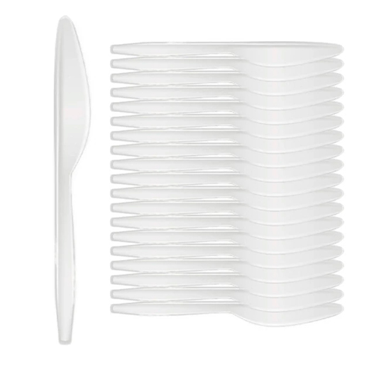 CUCHILLOS PLÁSTICOS DESECHABLES(20 UNIDADES)