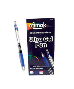 Caja De Bolígrafos De Gel, Color Azul, Marca Ofimak