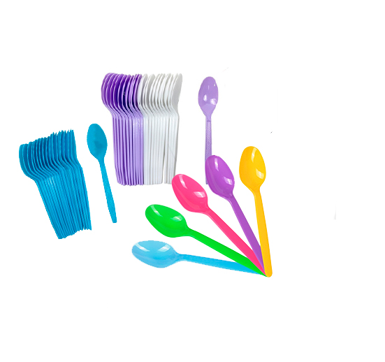 CUBIERTOS PLASTICOS UNICOLOR 24 UNID (240 BAG)