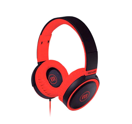 AUDÍFONO CON MICRÓFONO MAXELL HP-B52 - ROJO