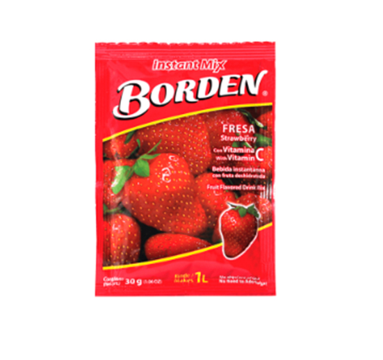 BEBIDA INSTANTÁNEA BORDEN INSTANT MIX SABOR FRESA 30 GR