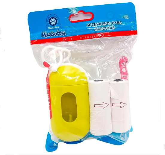 BOLSA DESECHABLE MAXCOTAS PARA MASCOTAS CON ESTUCHE
