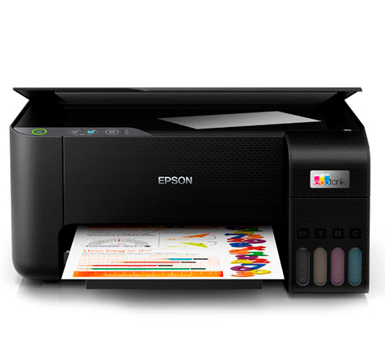 IMPRESORA MULTIFUNCIONAL EPSON ECOTANK L3210 |IMPRIME, COPIA Y ESCANEA |4.500 PÁGINAS EN NEGRO |7.500 PÁGINAS CON CADA JUEGO DE BOTELLAS DE REEMPLAZO |USB |NEGRO