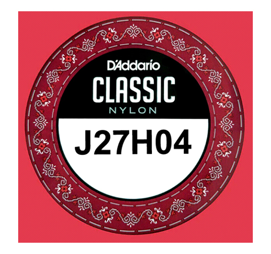 CUERDA SUELTA J27H04 D'ADDARIO 4TH HARD PARA GUITARRA CLÁSICA
