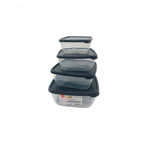 SET DE ENVASES PLÁSTICOS BEEHOME 4 PIEZAS