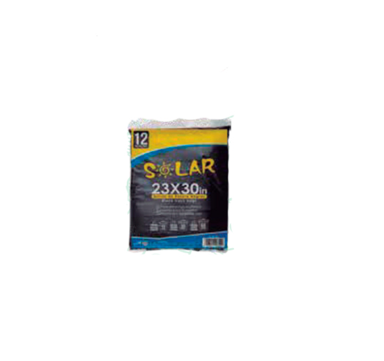 B. BASURA 23X30IN NEGRA ,SOLAR [50PQ/12U] -N