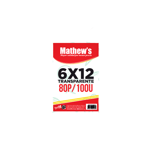 B. MULTIUSO 6X12IN TRANS ,MATHEW´S [80PQ/100U]