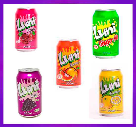 CONTENEDOR SODA LUNI 355ML SURTIDA