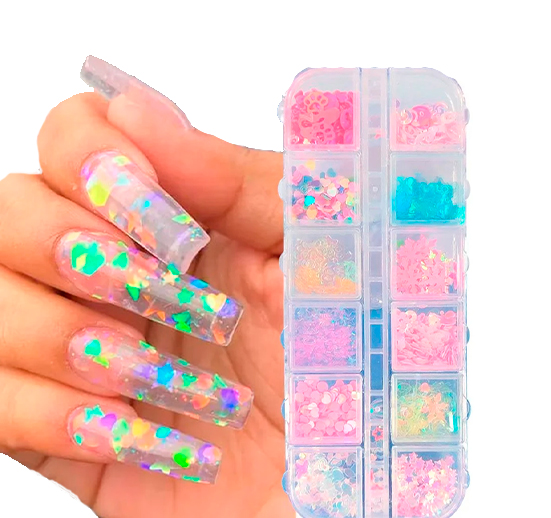 LENTEJUELAS HOLOGRÁFICAS PARA UÑA