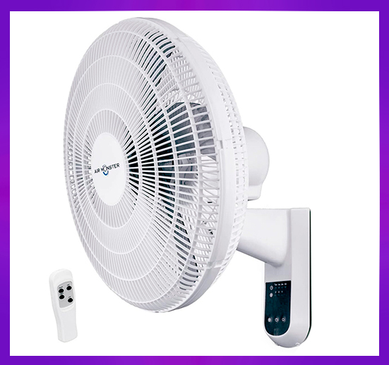 CONTENEDOR ABANICO DE PARED DE 16" CON CONTROL REMOTO