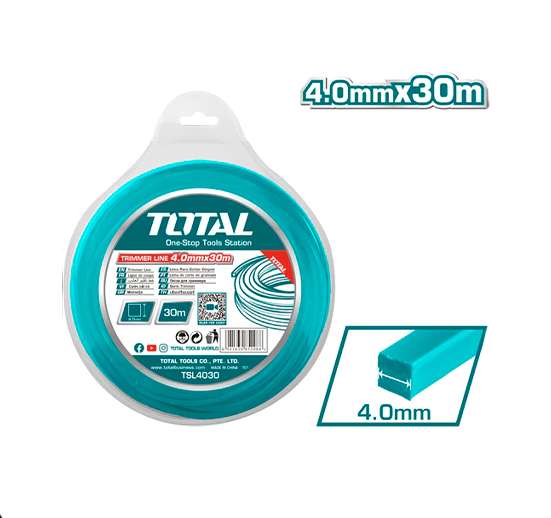 Nylon Cuadrado Para Desmalezadora (Guira). 4.0 Mm. 30M. Empacado En Blíster.