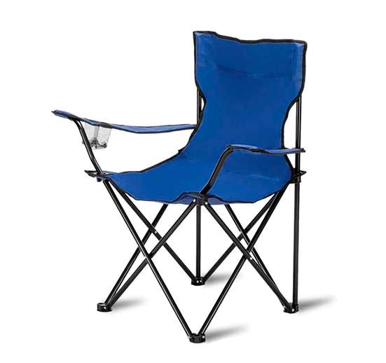 Silla Plegable Color Azul De 50Cm X 50Cm X 80Cm Con Portavasos