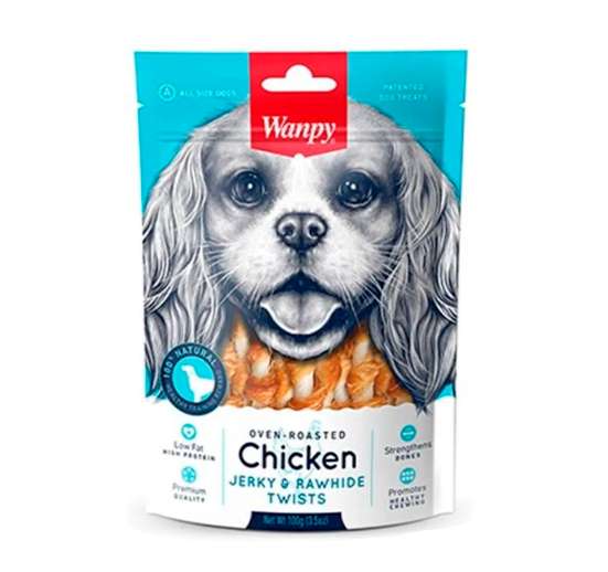 Snack para Perro Wanpy Jerky & Rawhide Twists