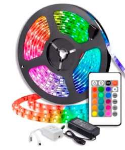 TIRAS LUZ LED CON CONTROL DE 5 METROS