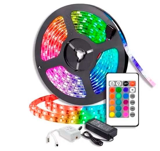 TIRAS LUZ LED CON CONTROL DE 5 METROS