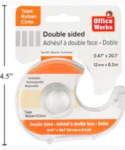CINTA DE DOBLE CARA, 12 MM X 6,3 M