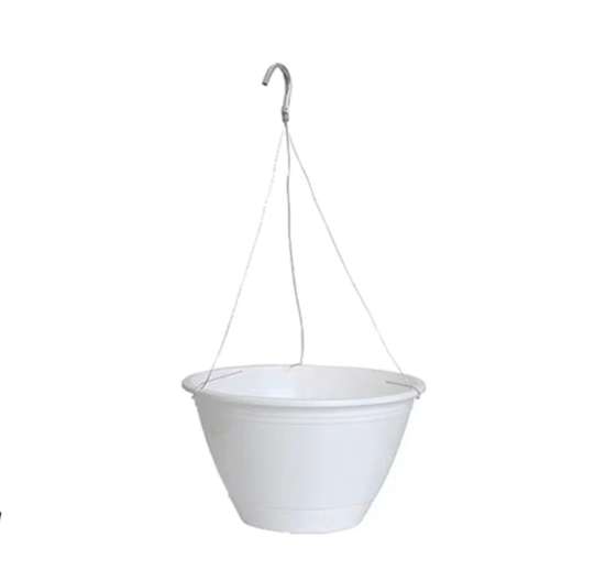 Maceta Colgante Blanca 10"