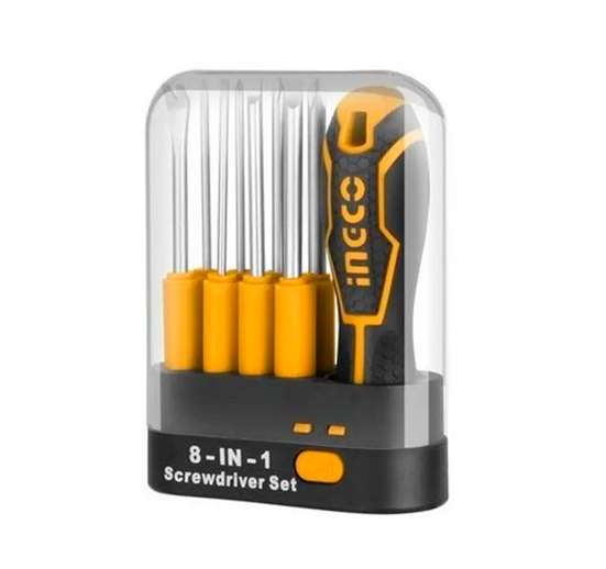 JUEGO DE DESTORNILLADORES INTERCAMBIABLES DE 9 PIEZAS INGCO