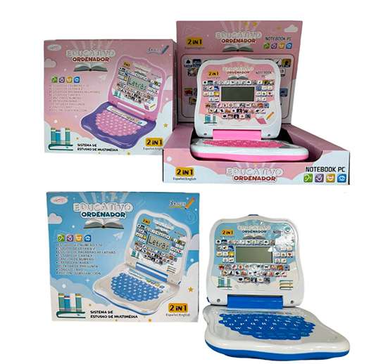 MINI LAPTOP EDUCATIVA DE APRENDIZAJE PARA NIÑOS Y NIÑAS.