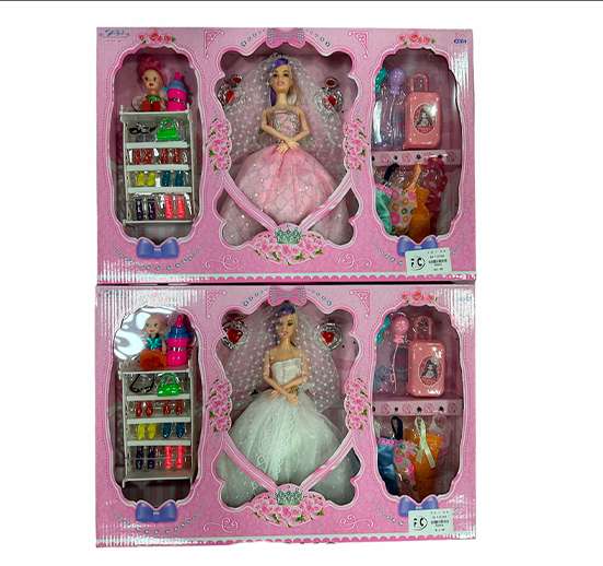 MUÑECA BARBIE CON TRAJE DE NOVIA Y BEBE 848K6