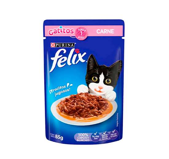 Alimento Húmedo Carne en Salsa 85 gramos para Gatos