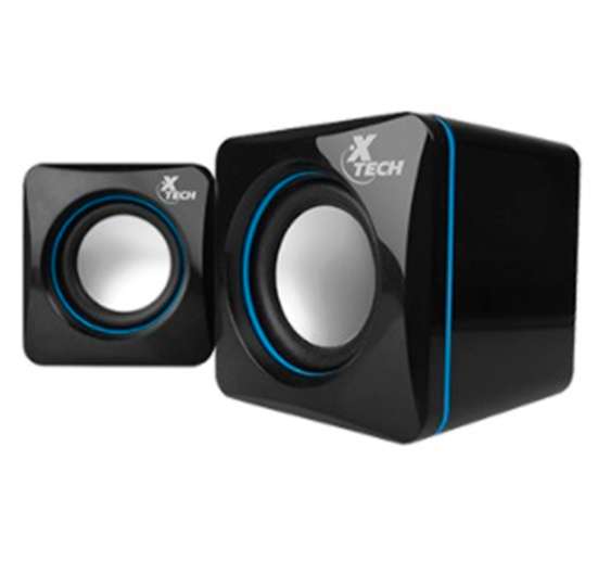 XTECH XTS-110 - MINIPARLANTES ESTÉREO, 3.5MM, USB, NEGRO