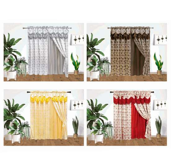 CORTINA JACQUARD CON SENEFA