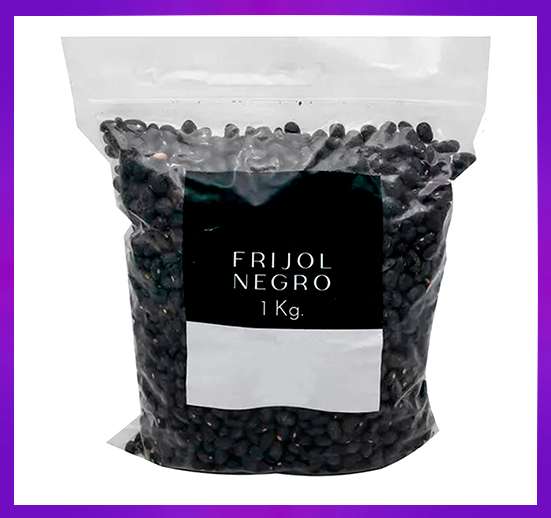 CONTENEDOR FRIJOL NEGRO - PAQ 1KG