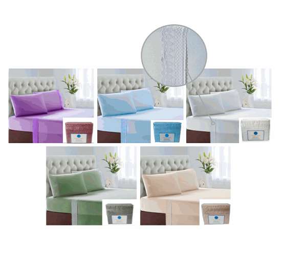 JUEGO DE SABANAS CON ENCAJE FULL