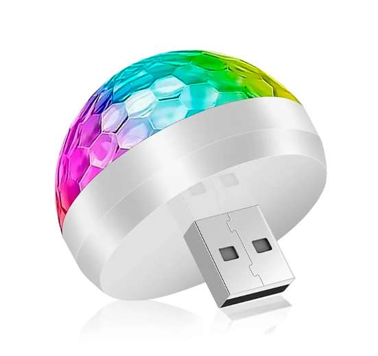 MINI LUCES DISCOTECA USB - 3 UNI