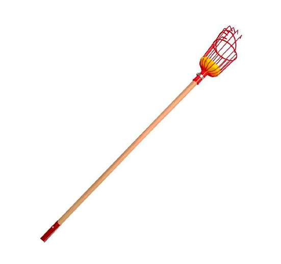 Recogedor De Frutas Con Mango Madera