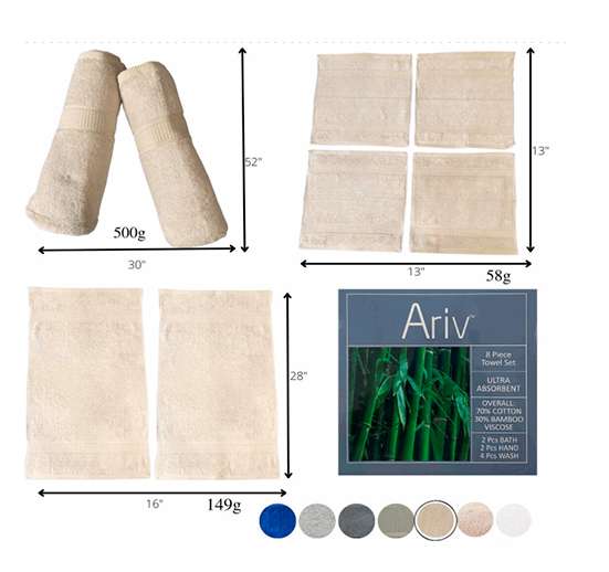 JUEGO DE TOALLAS DUCK EGG