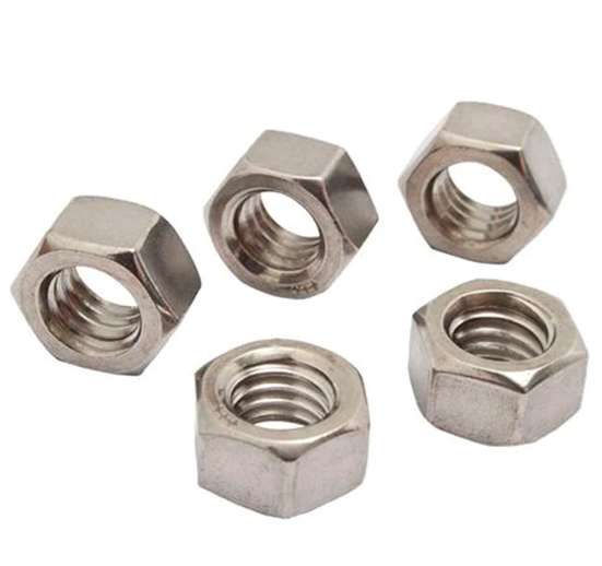 TUERCAS HEXAGONALES DE ACERO INOXIDABLE PARA BARRAS ROSCADAS MILIMÉTRICAS.