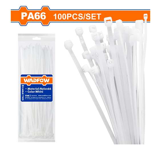 ZUNCHOS PLÁSTICOS 100 PIEZAS. BLANCO. NYLON. SE VENDE EN SET.