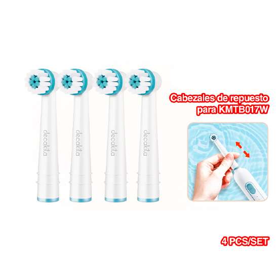 CABEZALES DE REPUESTO DE CEPILLO DE DIENTES. SET DE 4 PIEZAS.