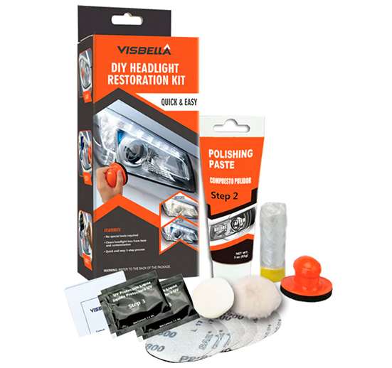 KIT DE RESTAURACION MANUAL DE FAROS DELANTEROS, TRASEROS, DIRECCIONALES Y ANTINIEBLA