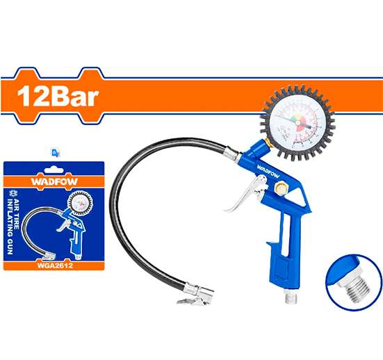 PISTOLA NEUMÁTICA PARA INFLAR LLANTAS. PRESIÓN MÁX: 12BAR.
