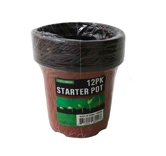 Pote Semillero Plástico Chocolate