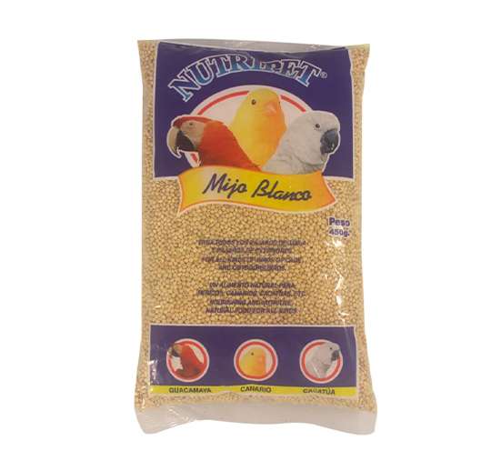 SEMILLAS PARA AVES MIJO NUTRIPET 454 GR BLANCO
