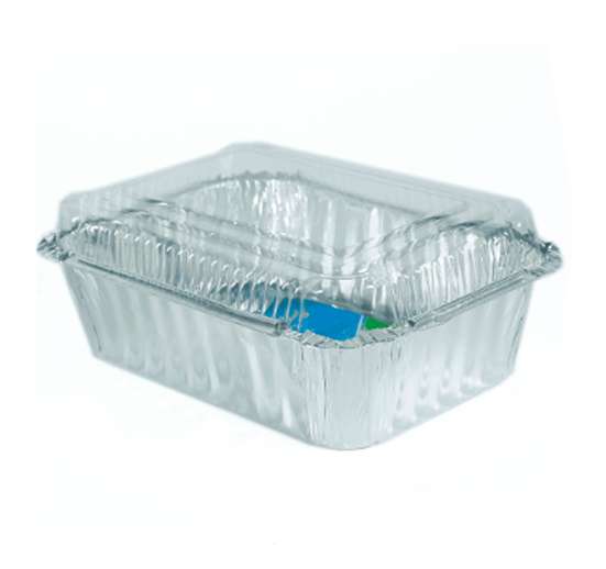 BANDEJA DE ALUMINIO OTROS 1 UND RECTANGULAR CHICA CON TAPA