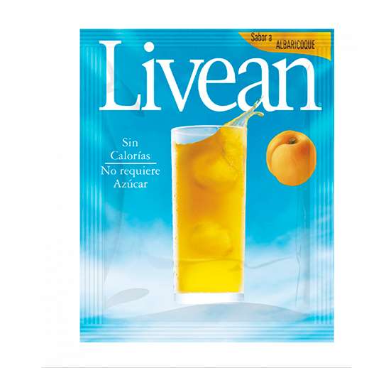 BEBIDA LIVEAN EN POLVO SABOR ALBARICOQUE SIN AZUCAR 9G